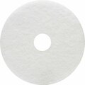 Genuine Joe Floor Cleaner Pad - 16in Diameter - White, 5PK GJO18405